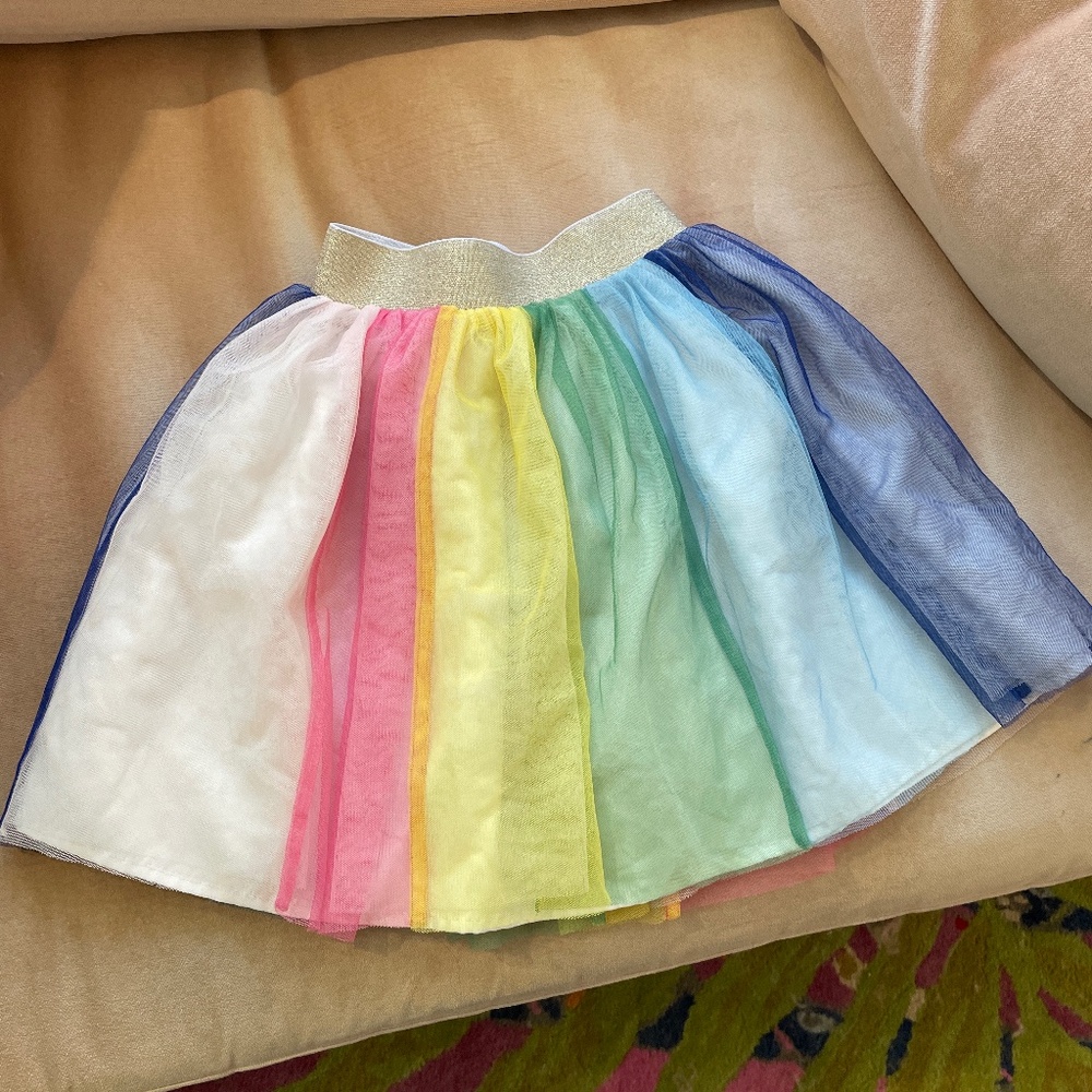 Hanna Andersson Tulle Rainbow Skirt Girls size 4 (100)